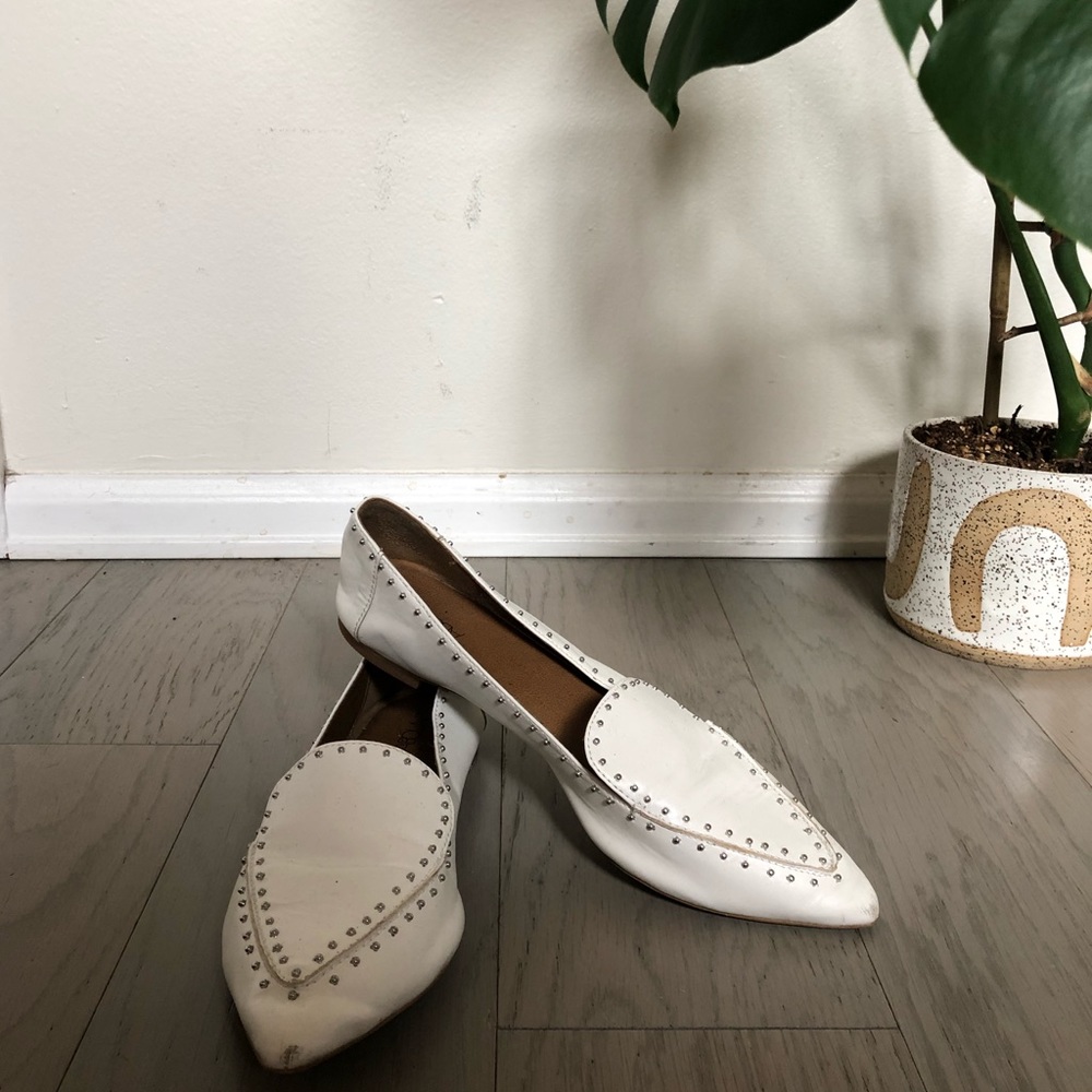 White slip on shoe